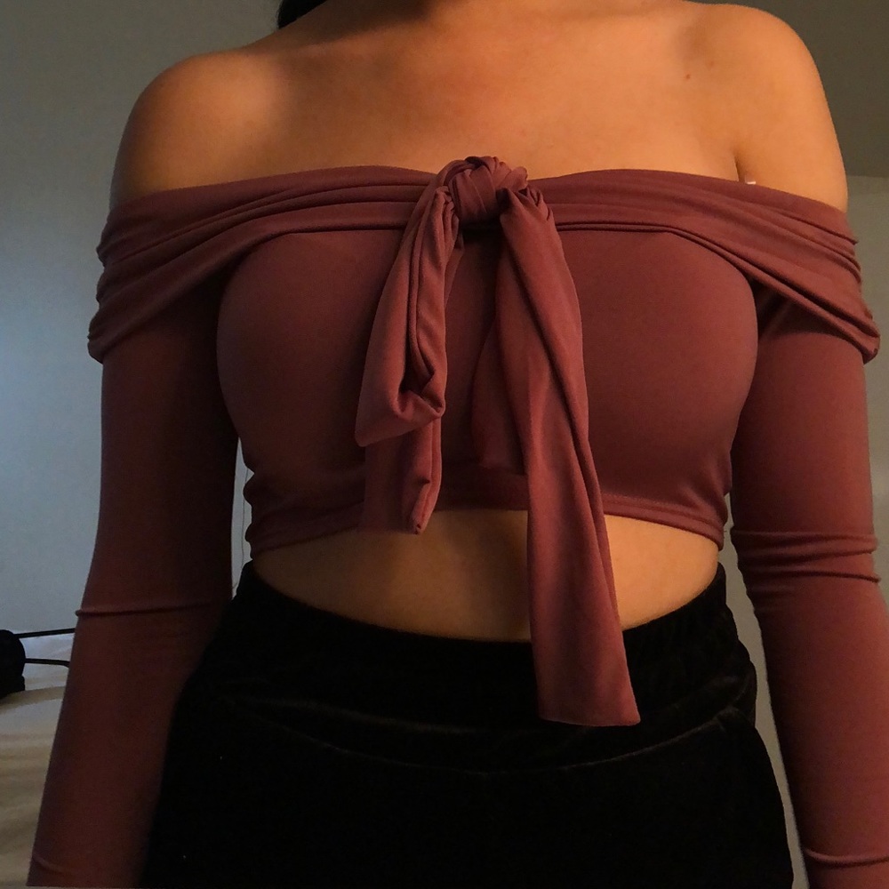 Mauve Pink off the shoulder Fashion Nova Top